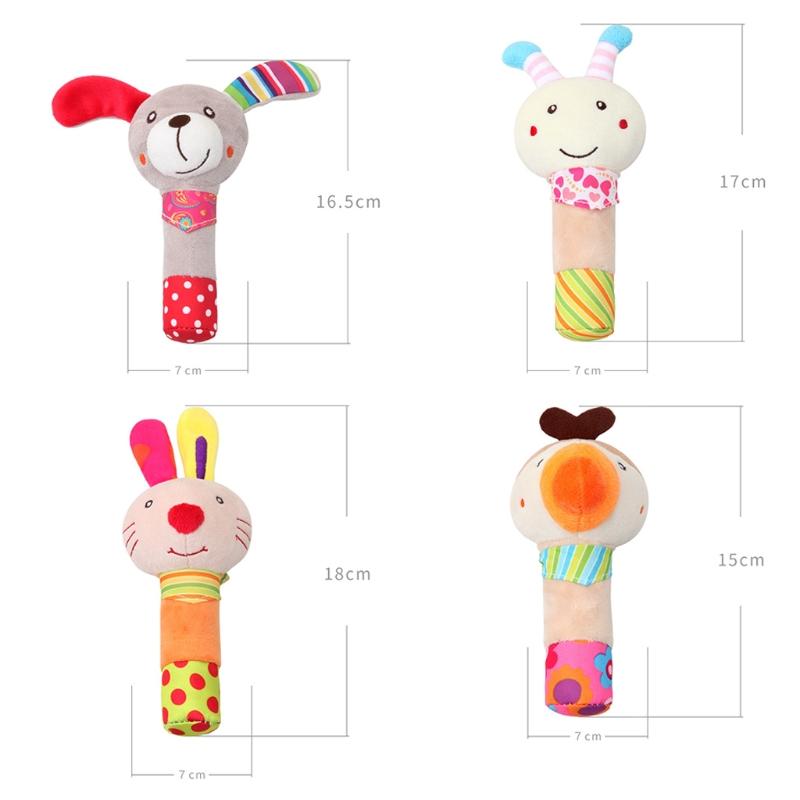 Baby Bed Animal Shaped Supplies Cotton Decoration with BB Call Interactive Toy Infant Gift for Baby Brain Train