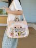 Cat Plush Water Bucket Bag With Soft Material For Casual Daily Use