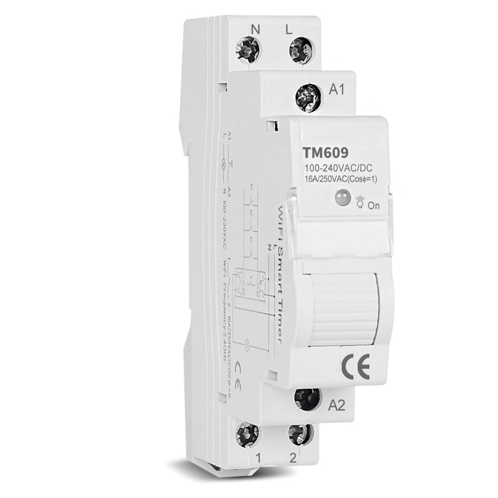 

TM609 WiFi интеллектуальный таймер-переключатель для Tuya APP беспроводной рельсовый таймер-переключатель AC100-240V