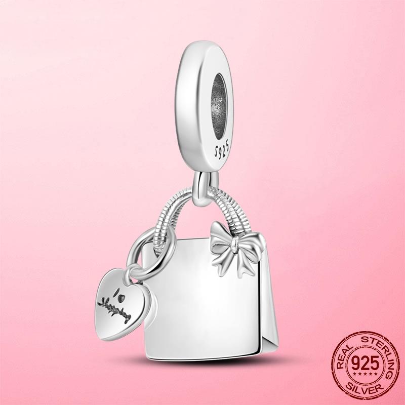 Follow Heart Compass Dangle Charms Beads Pendant Copper Fit Original Bracelets Bangle Diy For Jewelry Making