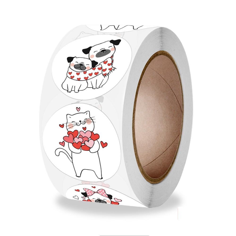 100-500Pcs High-Quality Lovely High-Quality Cat High-Quality Stickers High-Quality Sealing High-Quality Labels High-Quality Reward High-Quality
