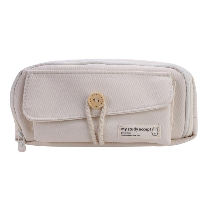 Japanese Style Large Capacity Pencil Case Stationery Case Minimalist Student Stationery Bag