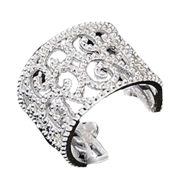 Náušnice s arabeskou bez propíchnutí uší - Vintage krajkový design Nádherný ušní manžetový klip pro ženy