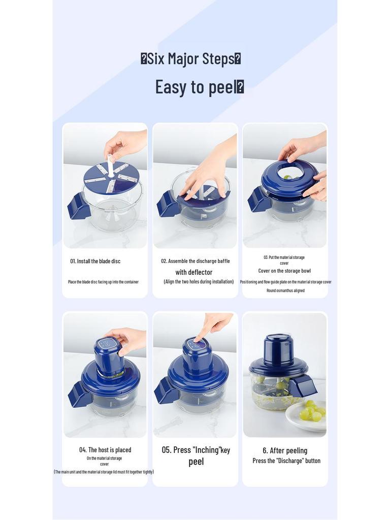 Automatic Fruit, Vegetable & Garlic Peeler Machine