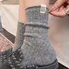 Calf Socks Women'S Cloth Label Curling Edge Boneless Autumn And Winter Stacking Socks Thickened Warm Cotton Socks Vertical Breathable Stockings