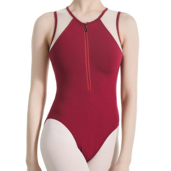 

Женский комбинезон без рукавов на молнии с вставками для занятий балетом - Летняя танцевальная одежда для преподавателя L