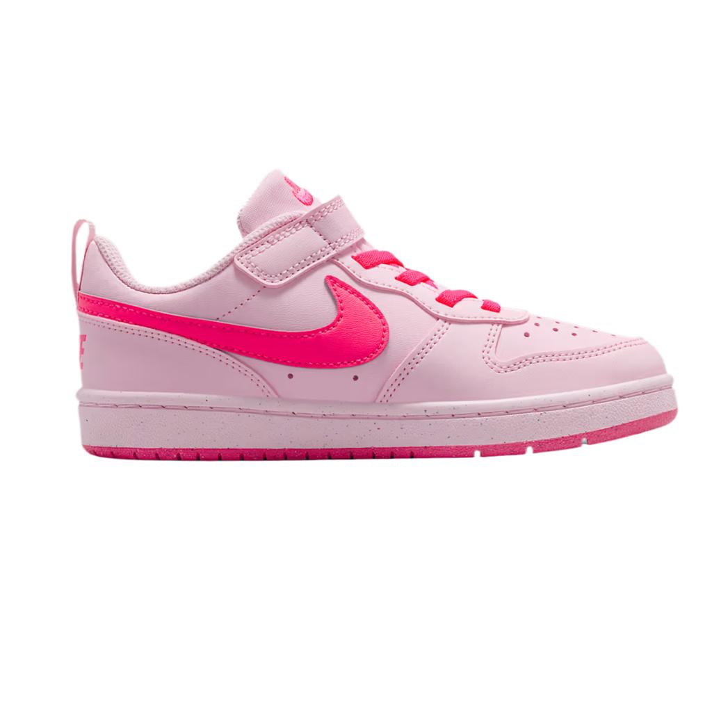 Nike Court Borough Low Recraft PS Pink Foam Kids Sneakers White Hyper-Pink IQ9226-663