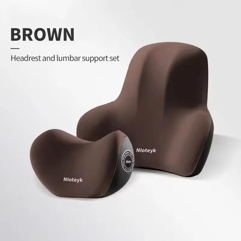 Car Headrest Seat Lumbar Support Black Neck Pillow For Car Supplies Universal Neck Pillow Waist Cushion Car Seat Car Assesories
