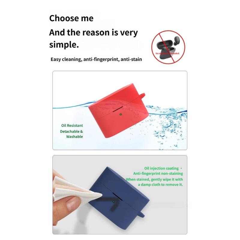 Soft Silicone Protective Cover Shockproof Dustproof for WF-1000XM6 Charging Case