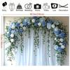 1pc, 2D flat, featuring a blue and white floral arch design, suitable for weddings, graduations, birthdays, and home décor. (wsj