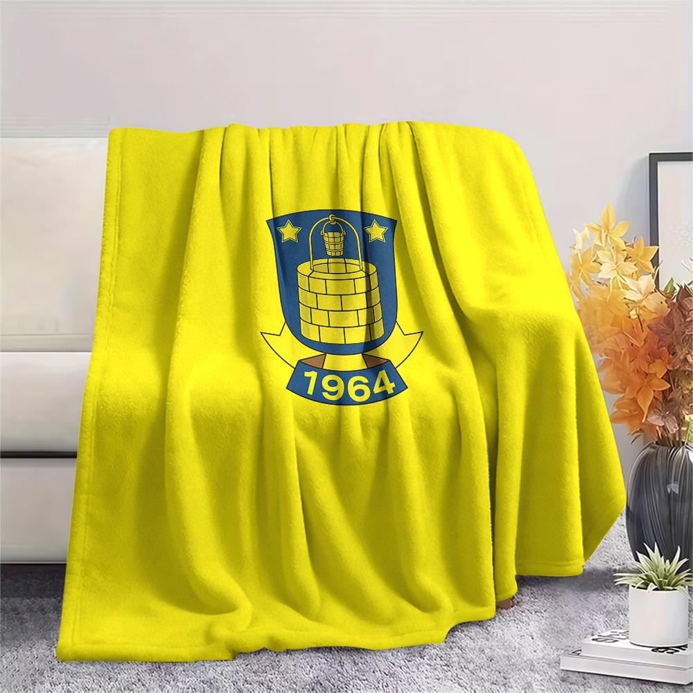 Brøndby IF  Print Flannel Blanket, High quality Comfortable for All Seasons, Home Decor, Warmth and Comfort
