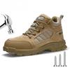 New Safety Boots Men Work Indestructible Shoes Sneakers Steel Toe Protective Boots Anti-smash Anti-puncture Work Tactical Boots