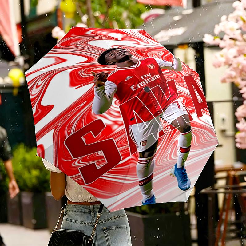 Drużyna piłkarska. C Print Parasol Automatyczne Otwieranie/Zamykanie - Przenośny Składany Design - Codzienne użytkowanie w Podróży/na Zewnątrz - Prezent na Urodziny