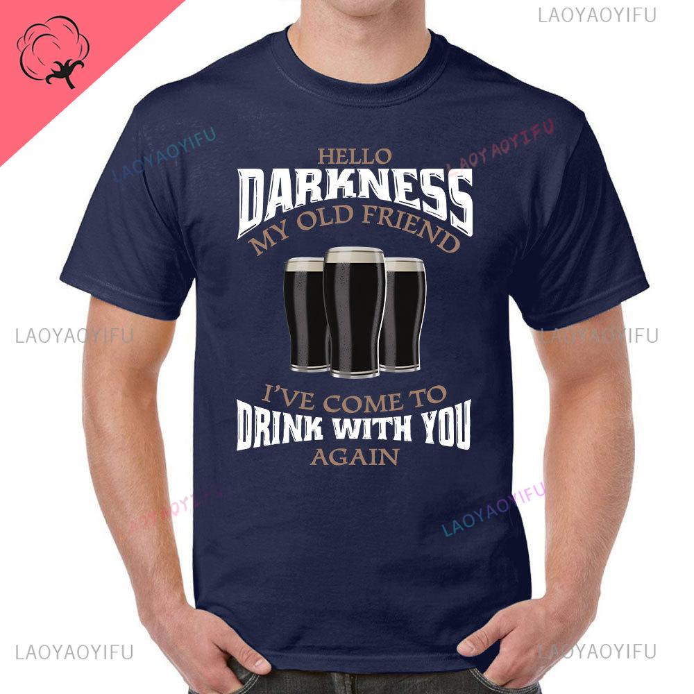 

Футболки с надписью «Пиво, алкоголь, пьяный, барбекю» Футболки с надписью «Поклонники GUINESS» Унисекс «Привет, тьма, мой старый друг» Футболки с принтом Летние повседневные мягкие футболки XXXL