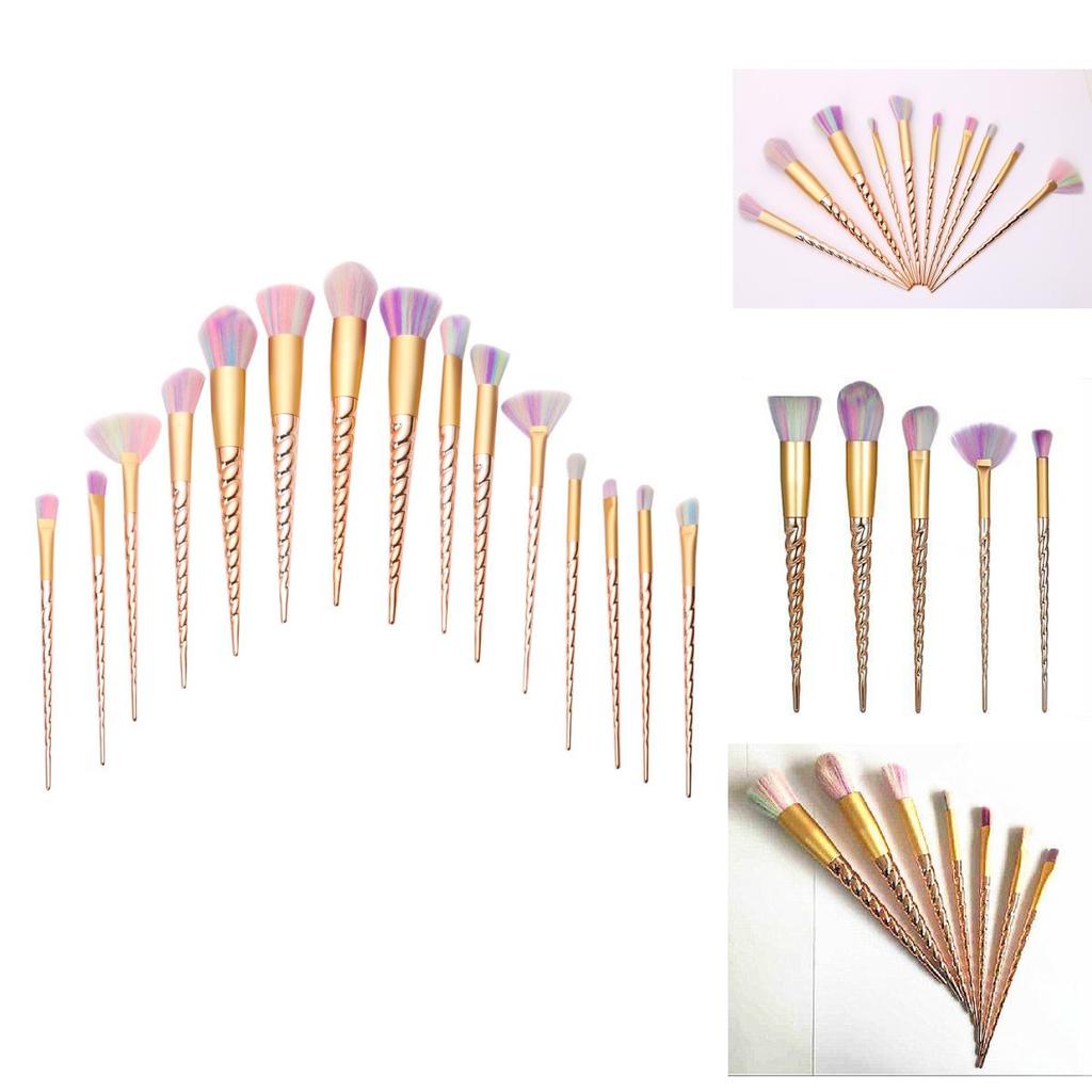 10pcs Female Unicorn Makeup Brushes Set Thread Contour Eyeshadow Powder Brush