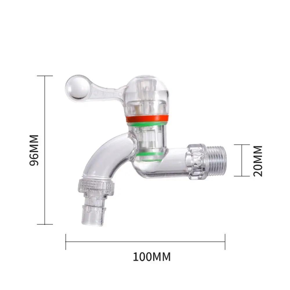 

New Transparent Plastic Faucet Water Switch Garden Irrigation Connector 20/25MM Water Tap Multifunctional Water Valve