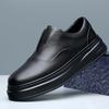 Light Luxury High-End Leather Little White Shoes Men'S Spring New Thick-Soled Heightening Board Shoes Trend Versatile Low-Top Stars With Shoes