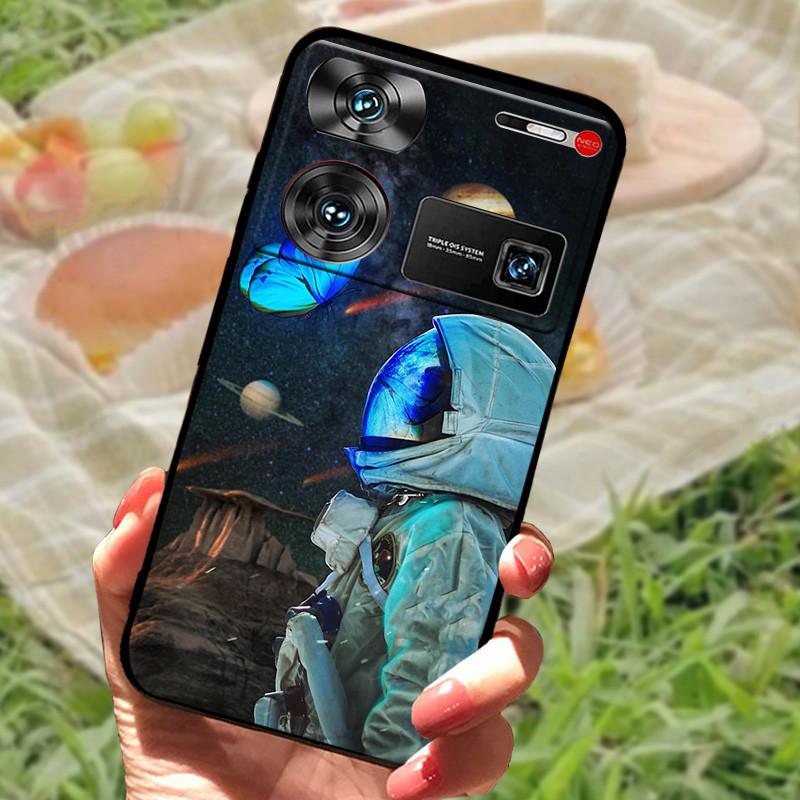 Shockproof Funda For ZTE Nubia Z60 Ultra Case Silicon Black Soft Bumper for Nubia Z60 Ultra Phone Cases Z60Ultra Cartoon Shell
