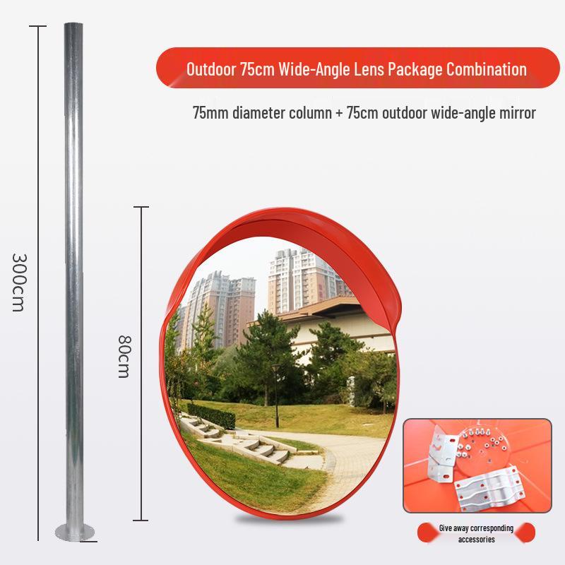 Wide-Angle HD Reflective Traffic & Anti-Theft Convex Mirror for Indoor/Outdoor Use