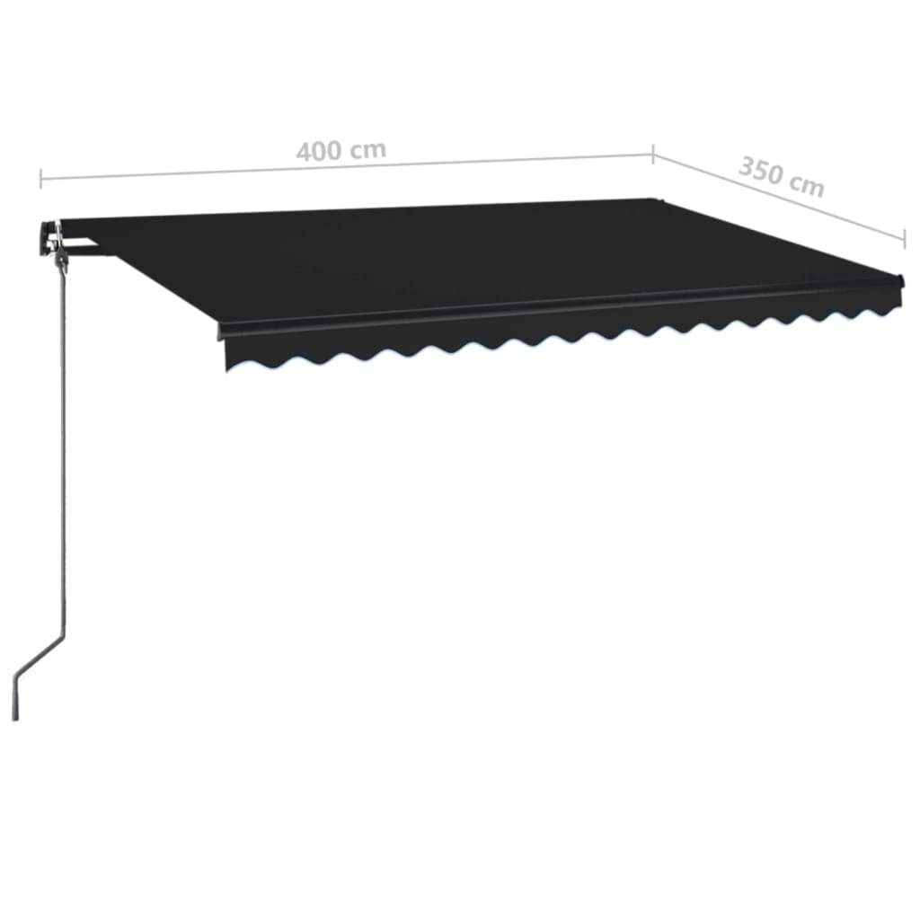 Manual Retractable Awning 400x350 Cm Anthracite