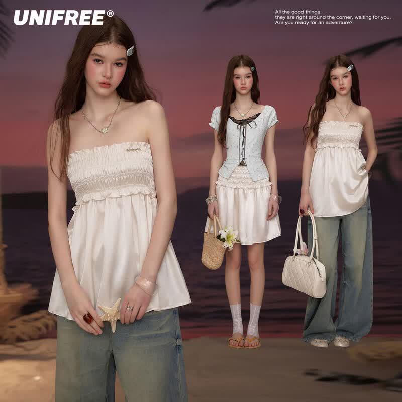 UNIFREE Women s Plus Size Two-Way A-Line Mini Skirt M