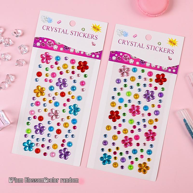 Educational Shiny Princess Gem Stickers for Girls - Crystal Diamonds Cartoon Dress-up Rewards