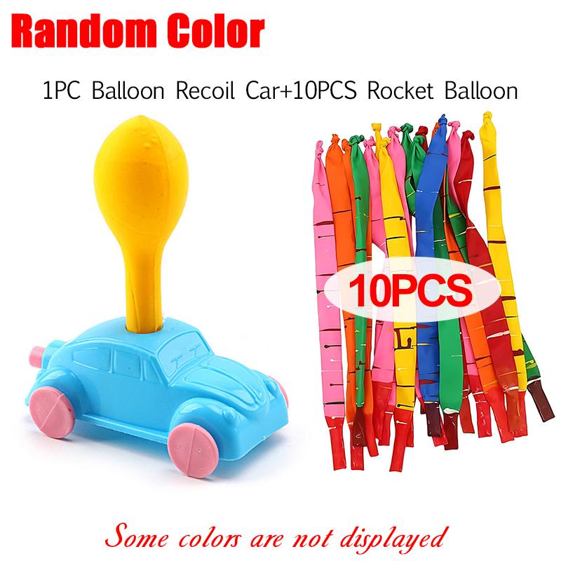 Propeller Balloons Aircraft Balloon Recoil Car DIY Scien Experiment Technology Prop Colorful Rocket Balloon Party Supplies ZYF