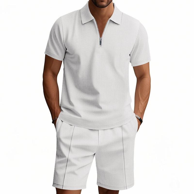 HNXC Men's Fashion Casual Summer Spring POLO Neck Short Sleeve Blouses & Shirts Classic Exquisite