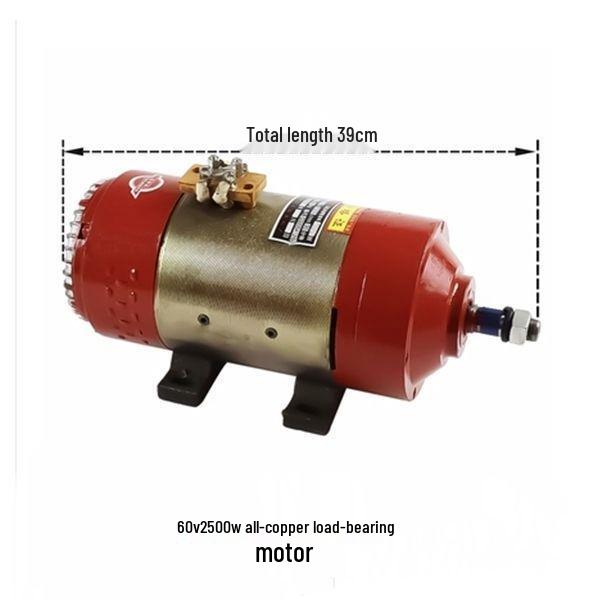 High-Power Pure Copper Brushed Motor for 24V-72V Electric Tricycles