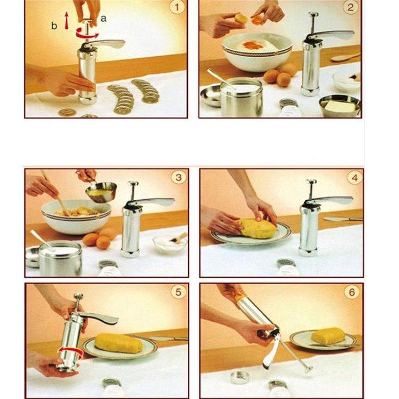 Diy Handmade Cookie Press Machine Cookie Press Icing Kit Cookie Nozzle Cutter Mold Pastry Syringe Cream Cookie Cake Tool