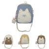 Adorable Soft Cartoon Crossbody Bag Trendy Japanese Color Block Design For Casual Use