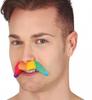 Rainbow Colorful Mustache 10Cm 1 Pcs
