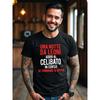 A Night of Leoni Italian Themed Bachelor Party T-Shirt for Men with a Striking Red And White Design, Made Of, Casual Style Featuring Distressed Text,