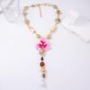 Charm Y Shape Necklace Colorful Beads Bohemian Collarbone Chain Fashion Beach Choker  Beach