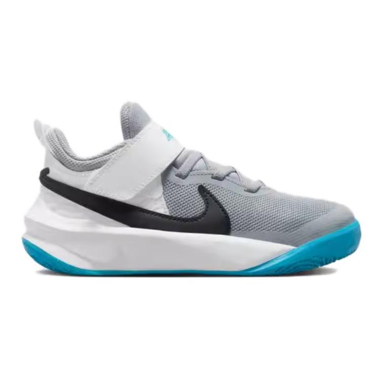 Nike Team Hustle D 10 Grey Blue Lightning (PS) Kids Sneakers White Wolf-Grey Black CW6736-104