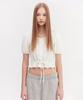 Oioi Collection Ribbon Puff Blouse [White]