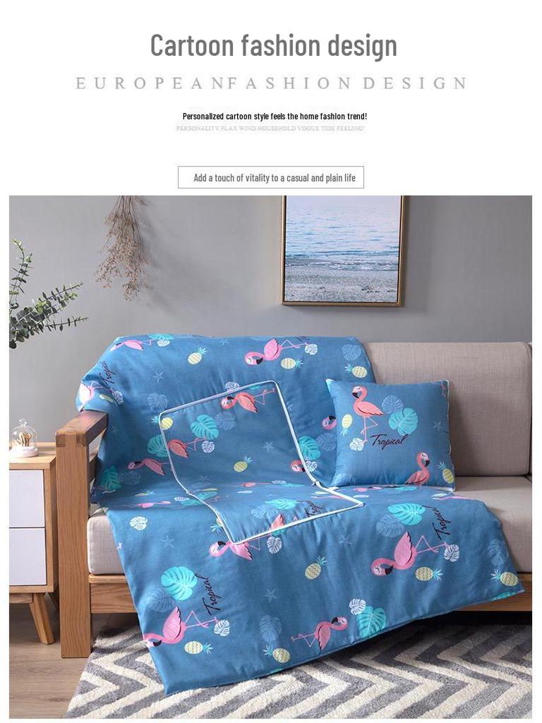 Large Dual-Use Hug Pillow Blanket for Car or Office Naps
