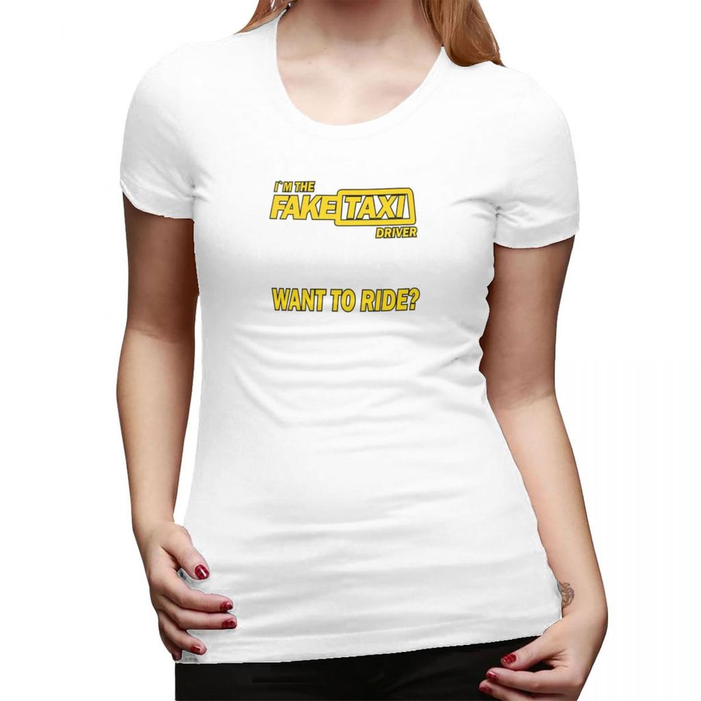 IM Der Fake Taxifahrer T-Shirt für Damen Rundhals Streetwear T-Shirts Damen Tops Kurze Sommerkleidung Tops