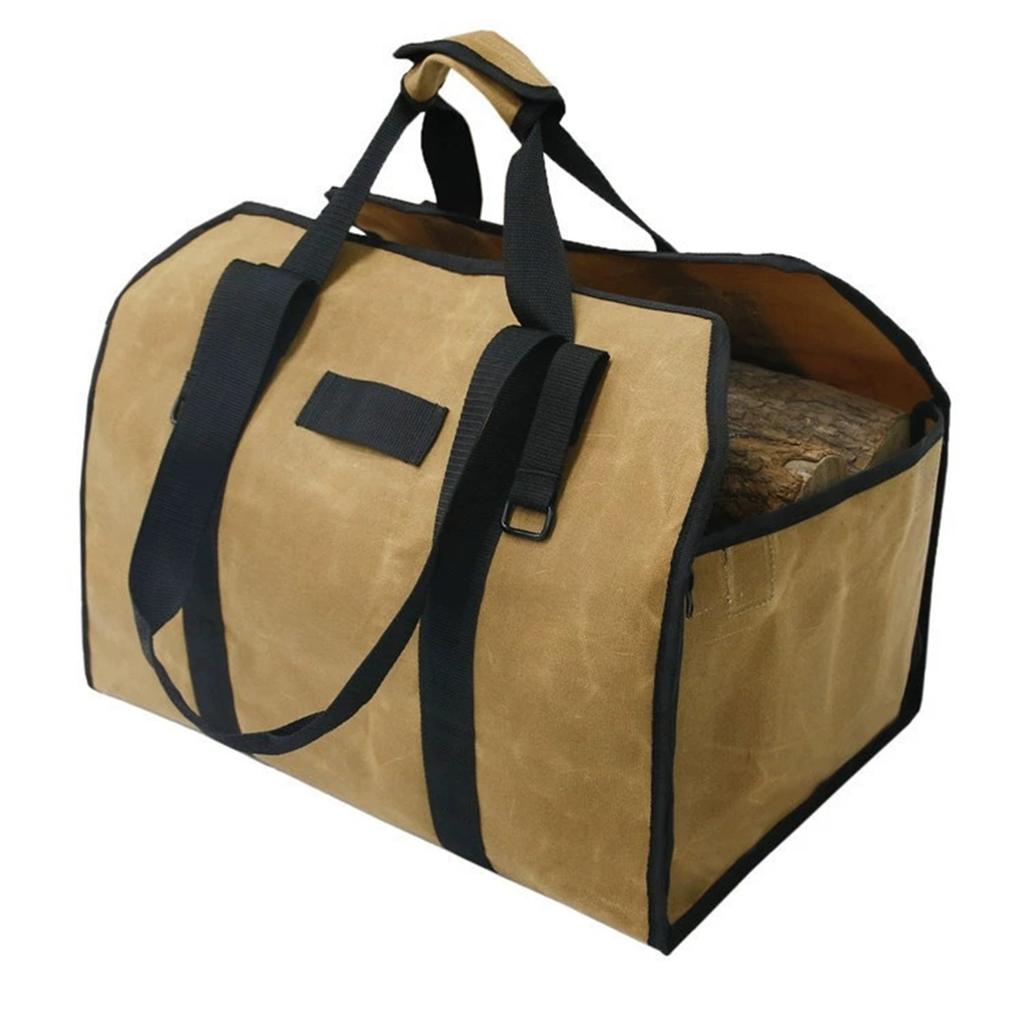 Portable Firewood Storage Bag, Multi-functional Oxford Cloth Firewood Handbag, Firewood Logging Bag for Camping Use