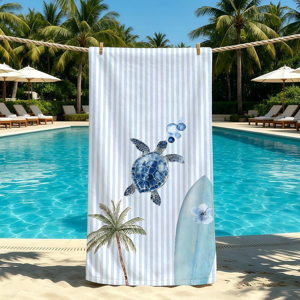 Theme Ocean Beach Towel For Stripes Outdoor Camping Beach Towel Super Absorbent Quick-Drying Summer Towel