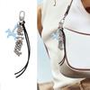 Leather Horse Bag Charm Pendant Car Keyrings Braided Rope Keychain Charm for Backpack Purses Handbags Decorations Gift