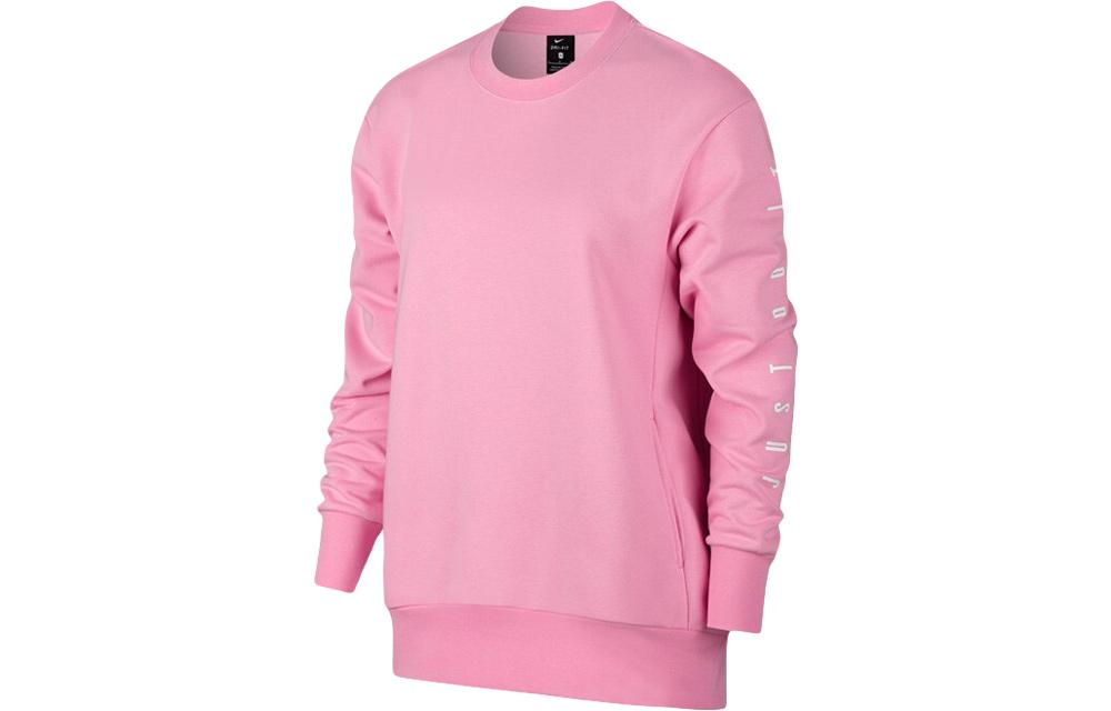 Nike Sweatshirts Women s Pink Crew Neck Moderate Regular AT0600-668 M