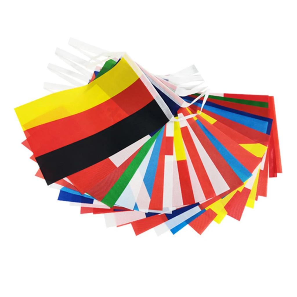 Xvggdg  48pcs   2026 Football Cup Flag 14x21cm  Small World Flag Hanging Flag NEW Cup Countries Flag for Bar Bunting Decoration