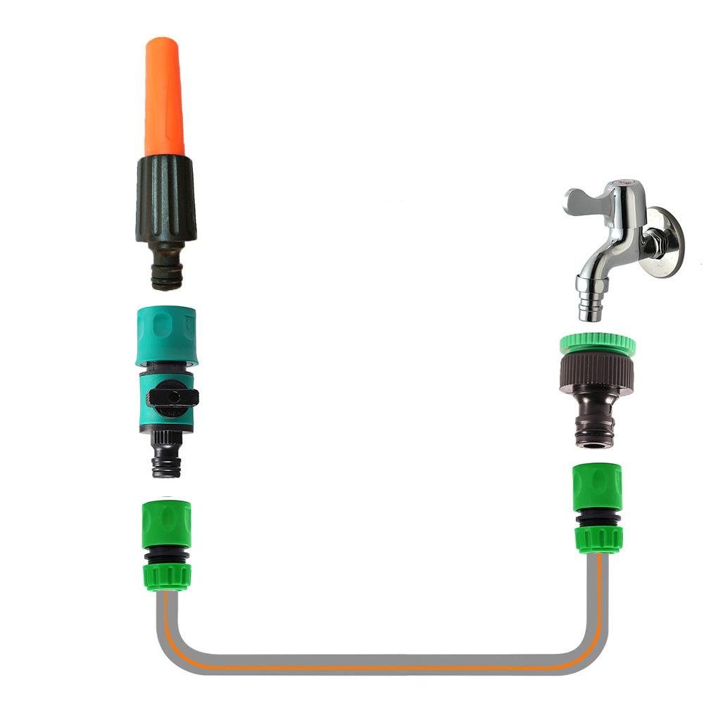 Adjustable Direct Injection Water Gun Garden Irrigation Watering Sprinkler High Pressure Car Wash Nozzle Household Cleaning