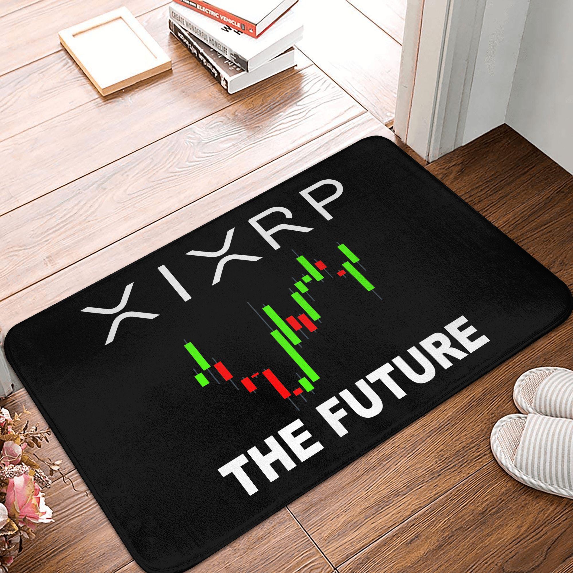 Ripple XRP Doormat Non-Slip Entrance Kitchen Bath Floor Door Mat Bitcoin Cryptocurrency Living Room Rug Carpet Footpad 40cmx60cm