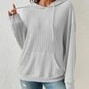 Herbst und Winter Strickwaren Känguru Tasche Hoodie Lose Kapuze Casual Pullover