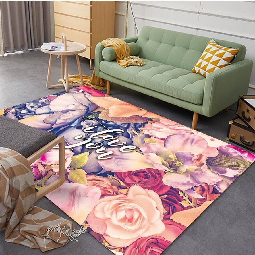 3D Carpet Living Room Bedroom Printed Carpet Wedding Floor Mat Modern and Simple Carpet
