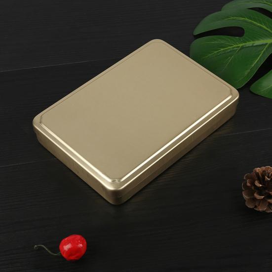 Aluminum Rectangle Box Food Single-layer School Lunch Container Snack Storage