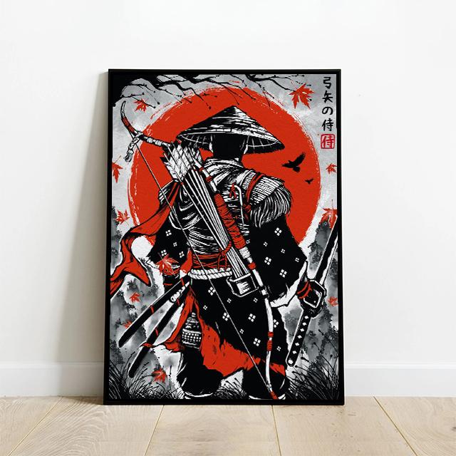 Japanese Ink Wash Painting, Torii, Crane, Samurai Geisha, Koi Carp, Art Canvas Prints, Wall Art, Home Decor Mural