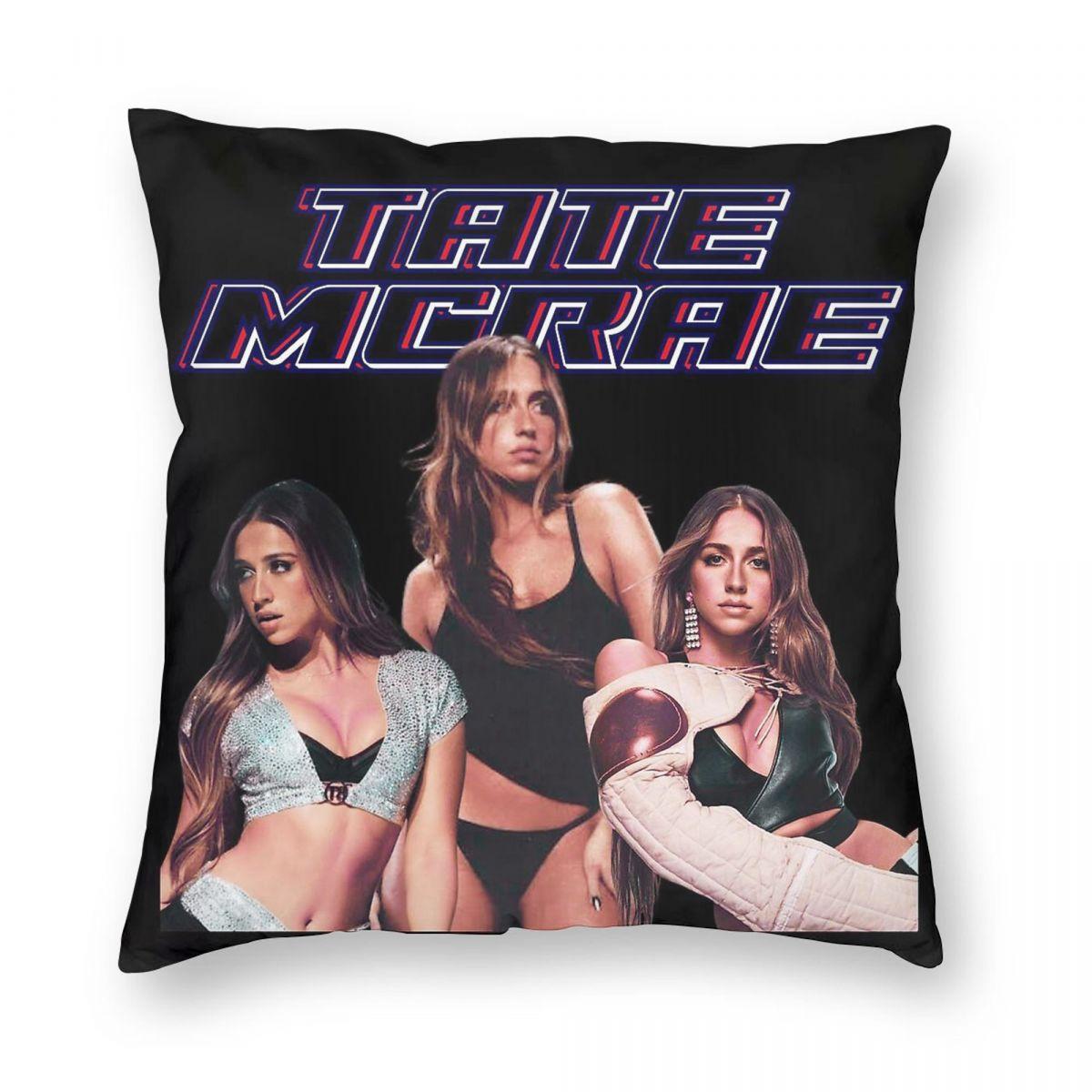 

Tate Mcrae V3 Think Later Tour Square Pillowcase Polyester Linen Velvet Creative Zip Decor Pillow Case Bed Cushion Case 20x20Inch